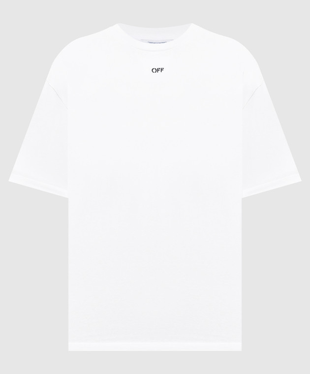 Off-White Белая футболка Scribble Narciso 44MAA120F26J017