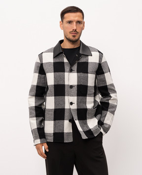 Givenchy Куртка з вовни в стилі сорочки в клітинку BM01EU16KB