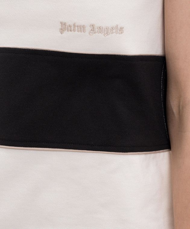 Palm Angels Белый топ с воротником-поло PWGB017S26FAB001 изображение 5