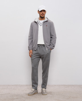 Brunello Cucinelli Белый жилет с нашивкой эмблемы M29203607F