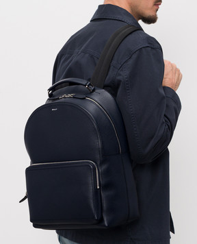 Bally Синий кожаный рюкзак Capitol MAK04NVT710