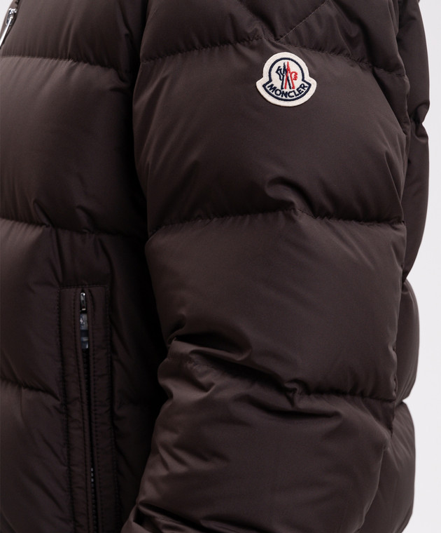 Moncler Коричневий пуховик Orvelle L20911A00222597YW зображення 5