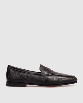 Santoni Черные кожаные лоферы MCNG18837SA4SEPR