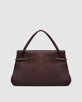 Givenchy Бордова шкіряна сумка-тоут PINCH з логотипом BB5157B2DG