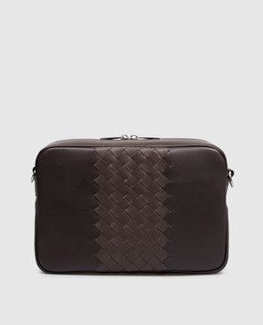 Bottega Veneta Коричнева шкіряна сумка Intrecciato 755925V4O9O