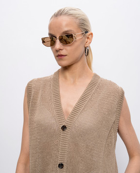 Off-White Золотисті сонцезахисні окуляри Allen з емблемою Arrow OW1027767460