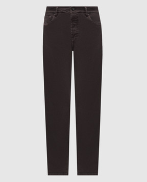 Brunello Cucinelli Темно-коричневые джинсы M277PX1290