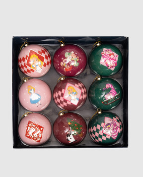 Disney Набор елочных шаров Alice in Wonderland 9 шт DN25111