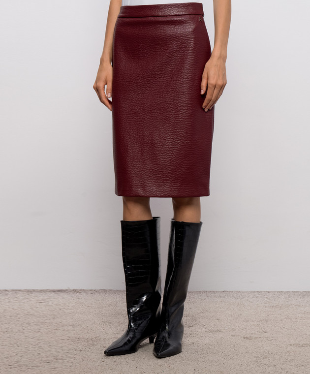Twinset Бордова спідниця 262AP2293 зображення 3