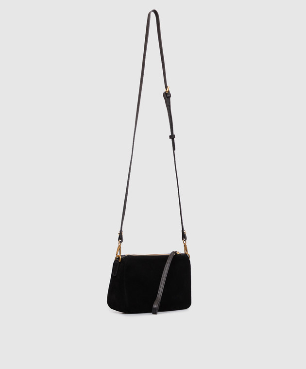 Gianni Chiarini Черная замшевая сумка кросс-боди Nora BS10224CMPL изображение 3