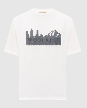 Woolrich Белая футболка с принтом логотипа CFWOTE2010MRUT5334