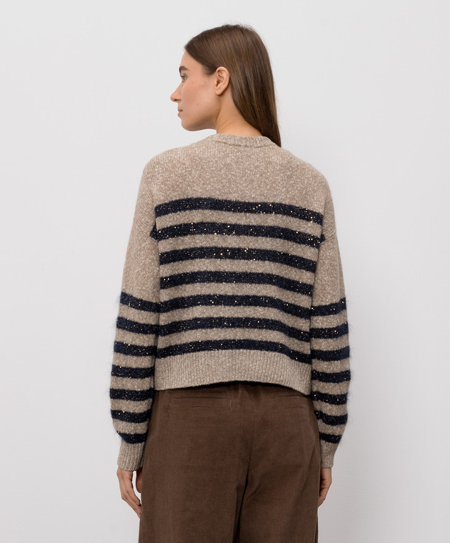 Brunello Cucinelli Бежевий кардиган з вовни і кашеміру MGY563706P зображення 4