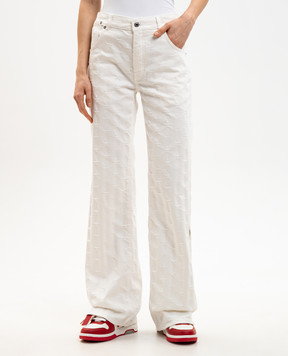 Off-White Білі джинси кльош Star 2YA062S26DEN001