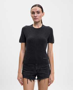 Alexander Wang Сірий топ з вовни з логотипом 4KC1261114