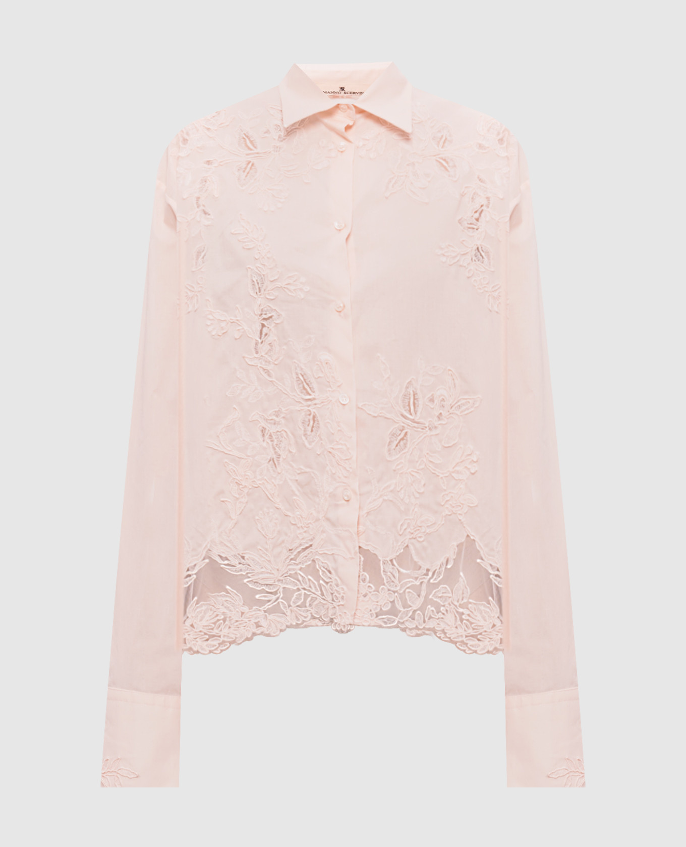Розовая блуза с кружевом