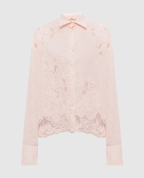 Ermanno Scervino Розовая блуза с кружевом D482K747APYET