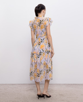 Christy Lynn Фіолетова сукня Vera із шовку CLD402F12