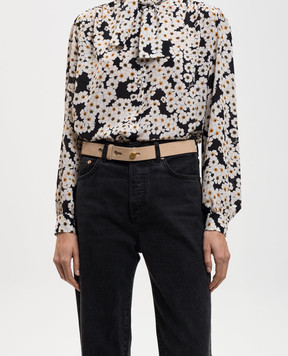 Gianni Chiarini Бежевий ремінь з нубуку з логотипом CNK00761NBK