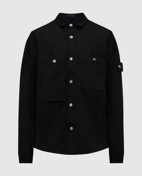 Stone Island Черная рубашка джинсовая с логотипом K2S151100008S00J5