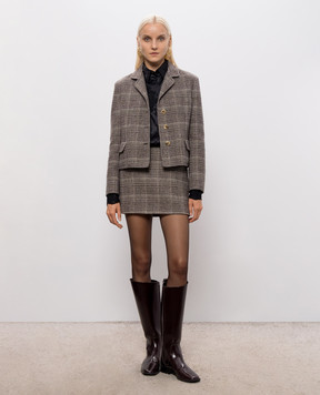 Ermanno Scervino Life Черная блуза из шелка с кружевом D494K606TBW