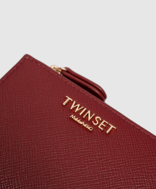 Twinset Бордове портмоне з логотипом 262TL8033 зображення 4