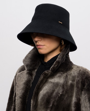 Twinset Чорний капелюх-клош з вовни 262TO5220