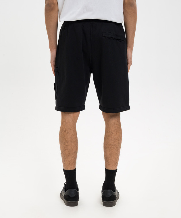 Stone Island Чорні шорти з патчем логотипа L1S156200011S0051 зображення 4