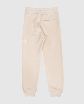 Dolce&Gabbana Детские бежевые джоггеры с логотипом L4JPFEG7PIP812+