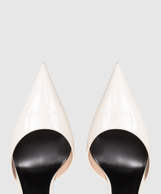 Tom Ford Кожаные лакированные босоножки цвета айвори VERTIGO W3849LCL072P изображение 4