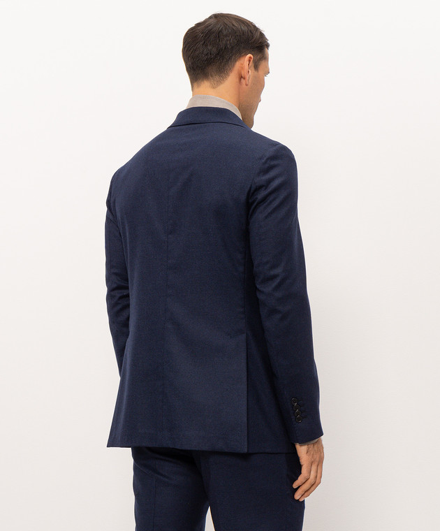 Pini Parma Синий блейзер из шерсти JACNUVBLUE изображение 4