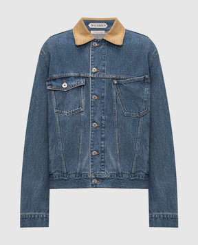 JW Anderson Синя джинсова куртка з патчем DJ0039PG1930