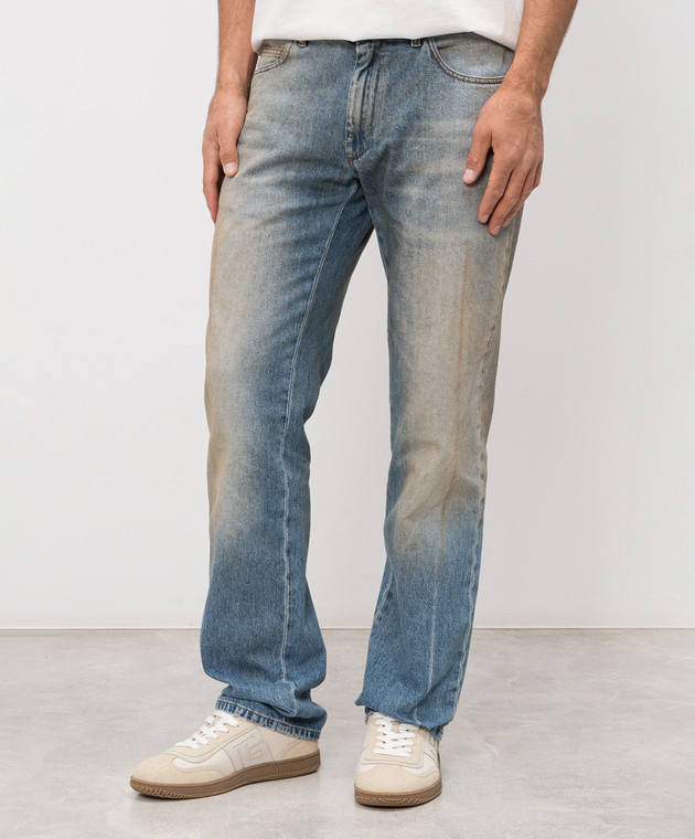 Maison Margiela MM6 Блакитні джинси з вінтажним ефектом SH2LA0055M30055 зображення 3