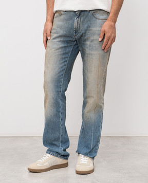 Maison Margiela MM6 Блакитні джинси з вінтажним ефектом SH2LA0055M30055