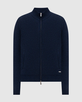 Enrico Mandelli Синий кардиган из кашемира 2K069A5267