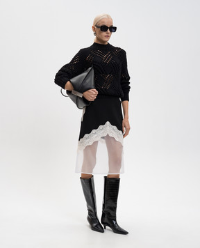 Jil Sander Чорна спідниця з мереживом J03MA0257J41557
