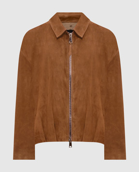 Simonetta Ravizza Коричневая замшевая куртка Lavy S06JA409S1SY