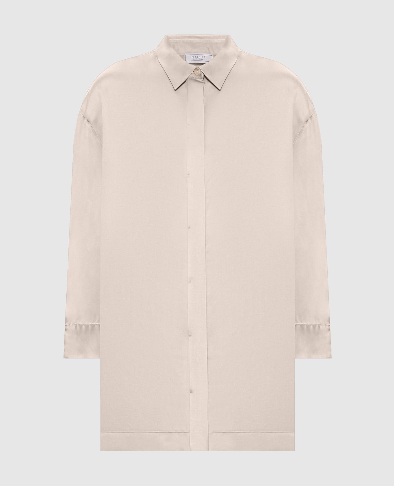 Бежевая блуза с цепочкой мониль