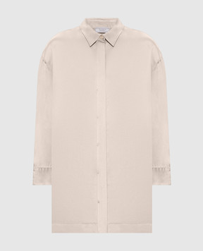 Peserico Бежевая блуза с цепочкой мониль A0640106638