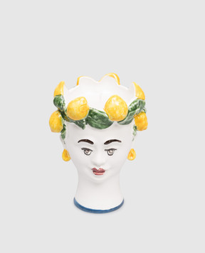 Les Ottomans Декоративна свічка Lemons Woman в керамічному свічнику HEADCANDLESLW