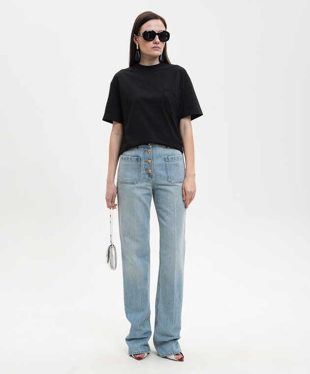 Valentino Чорна футболка з бавовни 8V0MG16IBGP зображення 2