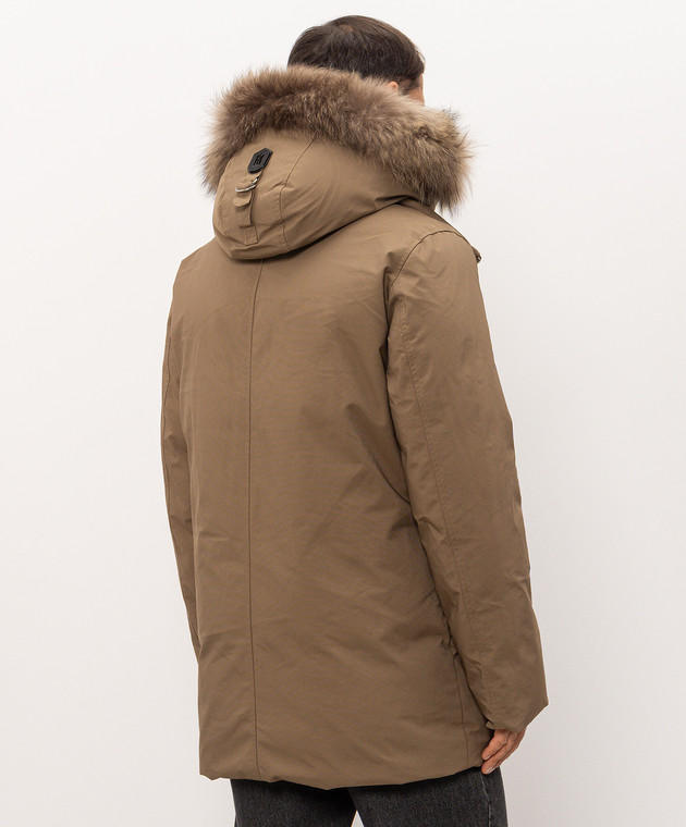 Mackage Коричневый пуховый парка EDWARD-F с мехом енота и кролика EDWARDFZ изображение 4