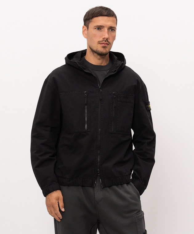 Stone Island Чорна куртка з патчем логотипа L2S151200011S0211 зображення 3