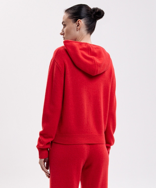 Sporty & Rich Красная спортивная куртка из кашемира и шерсти CA00282327RE50 изображение 4