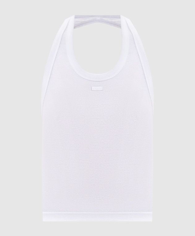 Vetements Белый топ в рубчик WH27TT164W