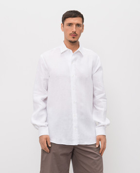 Agnona Біла сорочка з льону TD07U1YU3049