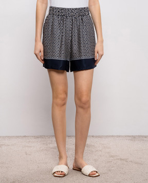 Peserico Синие шорты в принт P0426008190