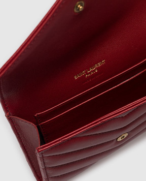 Saint Laurent Бордовий шкіряний гаманець CASSANDRE 863726AAEAX