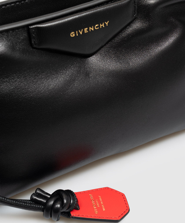 Givenchy Черный кожаный клатч Bomber с фактурным логотипом BB60RUB2JA изображение 4
