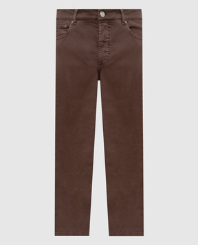 Brunello Cucinelli Коричневі джинси з логотипом M277PD3210