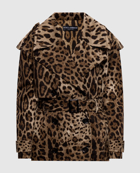Dolce&Gabbana Коричневая куртка в принт F9U46TFSFN4